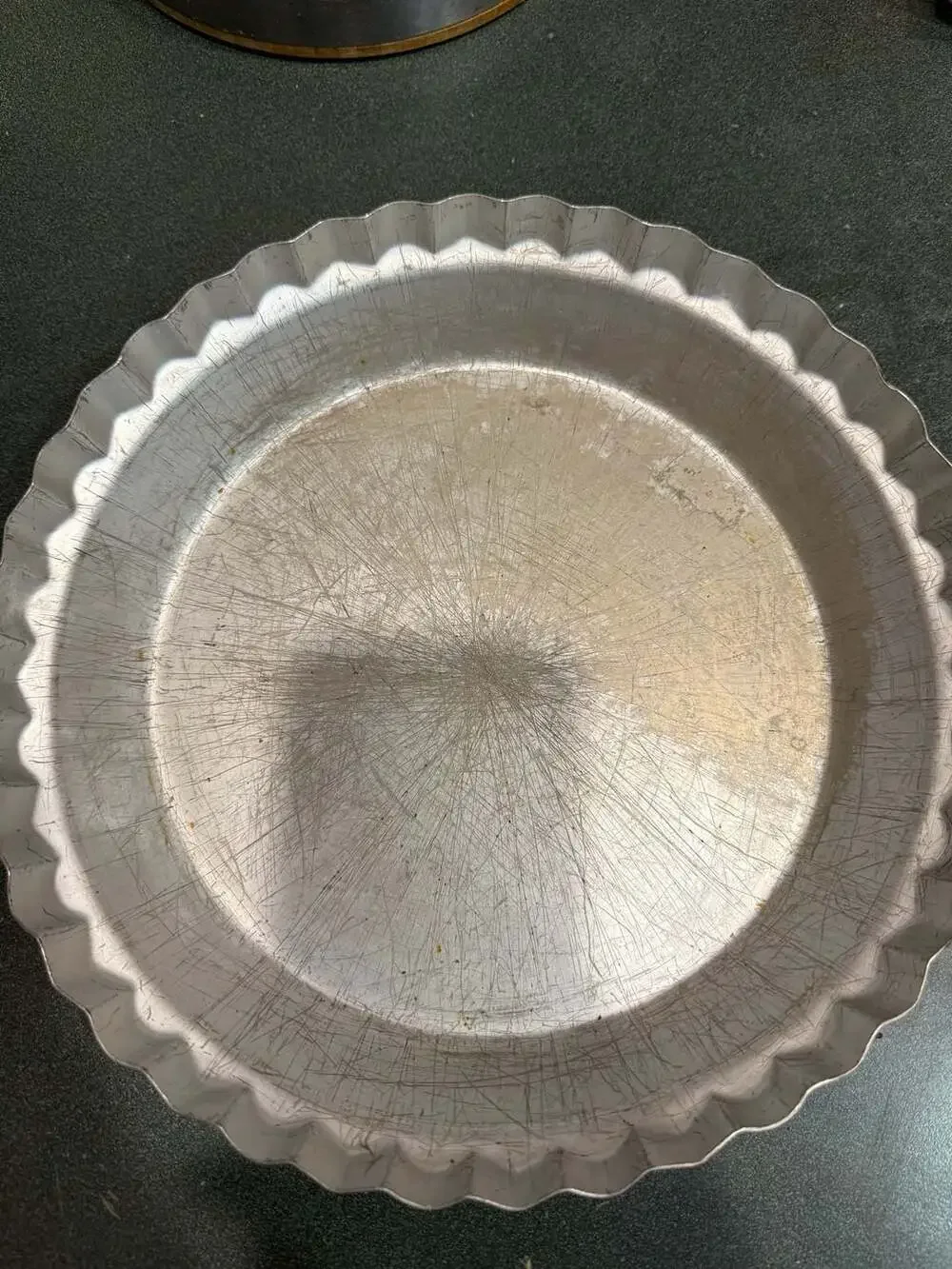 Vintage Wear-Ever No. 2865 Fluted Aluminum Pie Tart Pan 10 x 1.5